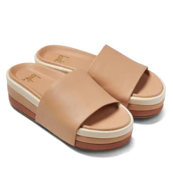 Beek Tan Platform Sandals with Layered Soles - Picture 2 of 6